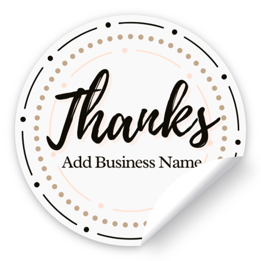 Thank You Stickers With Personalization for Small Business Owners